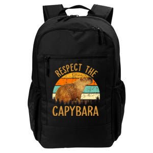 Respect The Capybara Animal Funny Capybara Lover Daily Commute Backpack