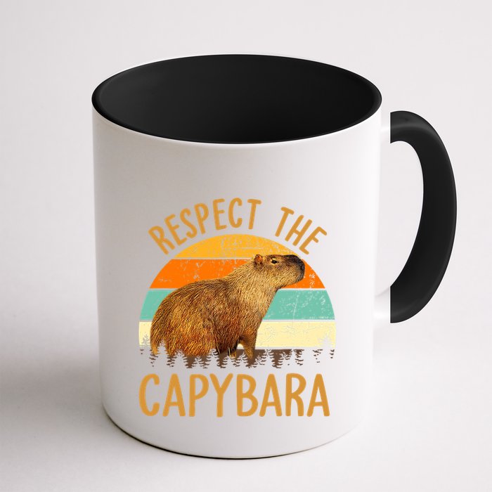 Respect The Capybara Animal Funny Capybara Lover Mug