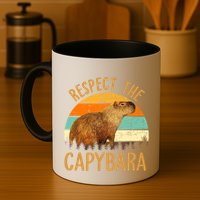 Respect The Capybara Animal Funny Capybara Lover Mug