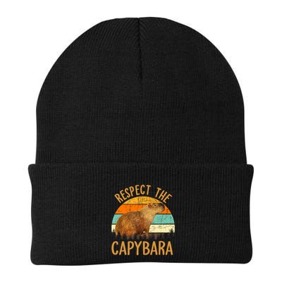 Respect The Capybara Animal Funny Capybara Lover Beanie