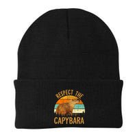 Respect The Capybara Animal Funny Capybara Lover Beanie