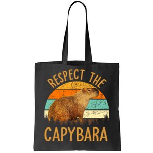 Respect The Capybara Animal Funny Capybara Lover Tote Bag