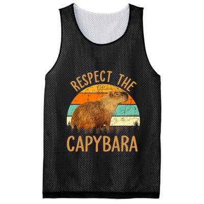 Respect The Capybara Animal Funny Capybara Lover Mesh Reversible Basketball Jersey Tank