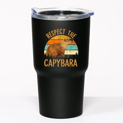 Respect The Capybara Animal Funny Capybara Lover Tumbler
