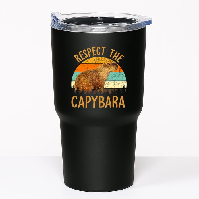 Respect The Capybara Animal Funny Capybara Lover Tumbler