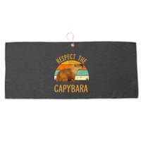 Respect The Capybara Animal Funny Capybara Lover Large Microfiber Waffle Golf Towel
