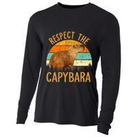 Respect The Capybara Animal Funny Capybara Lover Cooling Performance Long Sleeve Crew