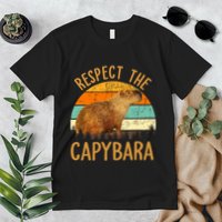 Respect The Capybara Animal Funny Capybara Lover Premium T-Shirt
