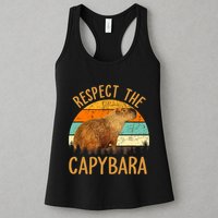 Respect The Capybara Animal Funny Capybara Lover Womens Tank Top