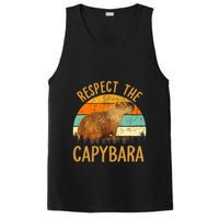 Respect The Capybara Animal Funny Capybara Lover PosiCharge Competitor Tank