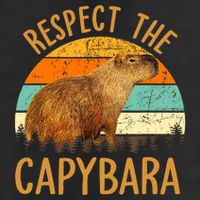 Respect The Capybara Animal Funny Capybara Lover Trucker Hat