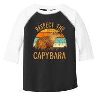 Respect The Capybara Animal Funny Capybara Lover Toddler Fine Jersey T-Shirt