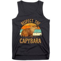 Respect The Capybara Animal Funny Capybara Lover Tank Top