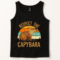 Respect The Capybara Animal Funny Capybara Lover Tank Top