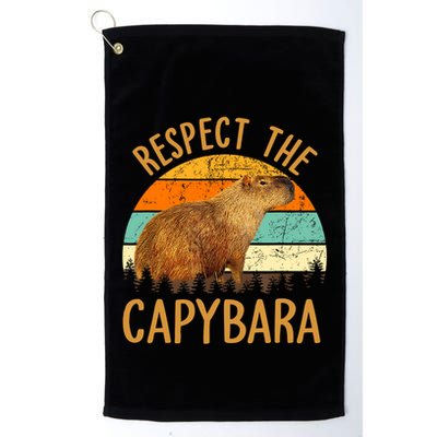 Respect The Capybara Animal Funny Capybara Lover Golf Towel