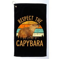 Respect The Capybara Animal Funny Capybara Lover Golf Towel