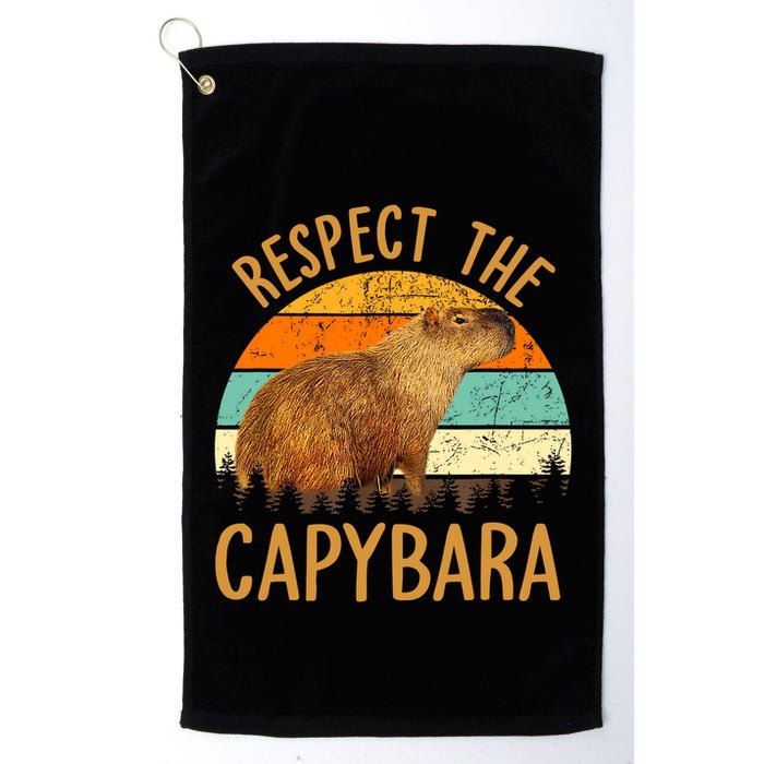 Respect The Capybara Animal Funny Capybara Lover Golf Towel