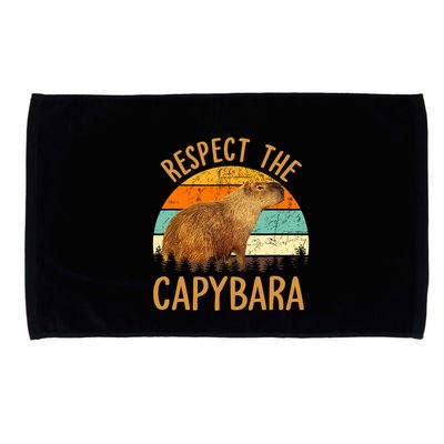 Respect The Capybara Animal Funny Capybara Lover Microfiber Hand Towel