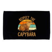 Respect The Capybara Animal Funny Capybara Lover Microfiber Hand Towel