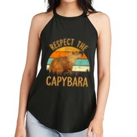 Respect The Capybara Animal Funny Capybara Lover Women's Perfect Tri Rocker Tank