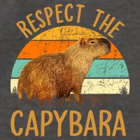 Respect The Capybara Animal Funny Capybara Lover Vector Backpack