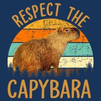 Respect The Capybara Animal Funny Capybara Lover Infant Baby Jersey Bodysuit