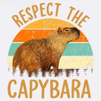 Respect The Capybara Animal Funny Capybara Lover Garment-Dyed Sweatshirt