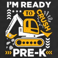 Ready To Crush Preschool Prek Construction Truck Boy 7 Panel Mesh Trucker Snapback Hat