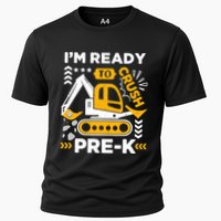 Ready To Crush Preschool Prek Construction Truck Boy Cooling Performance Crew T-Shirt