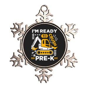 Ready To Crush Preschool Prek Construction Truck Boy Metallic Star Ornament