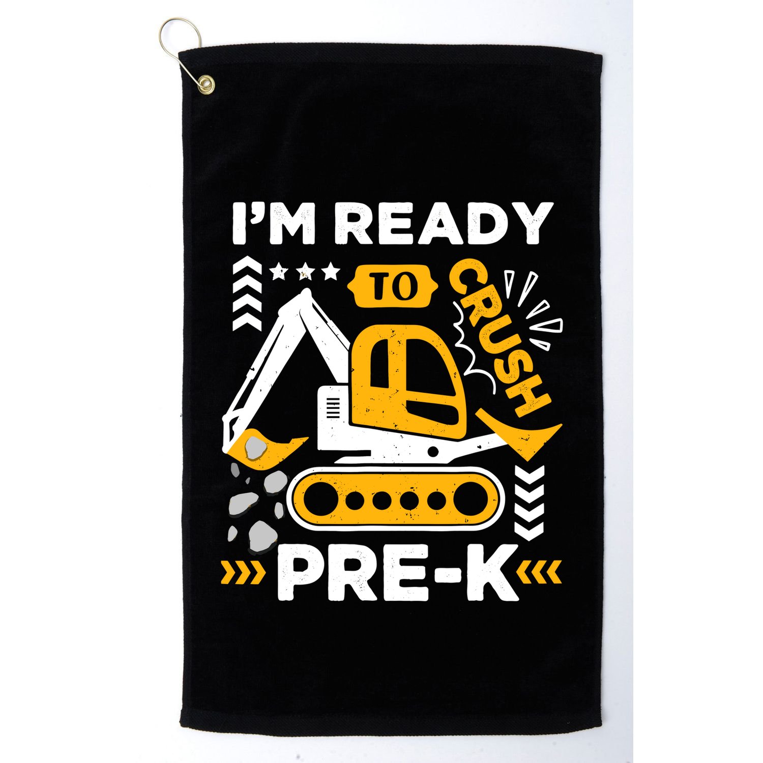 Ready To Crush Preschool Prek Construction Truck Boy Golf Towel