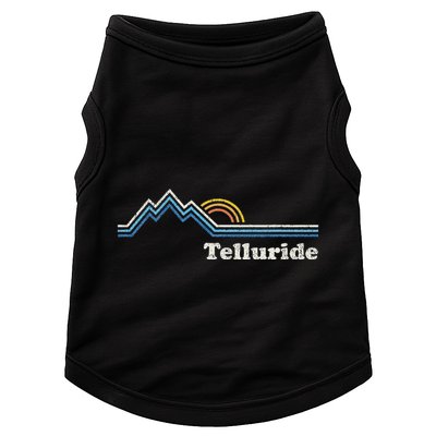 Retro Telluride Colorado Vintage Sunrise Mountains Doggie Tank