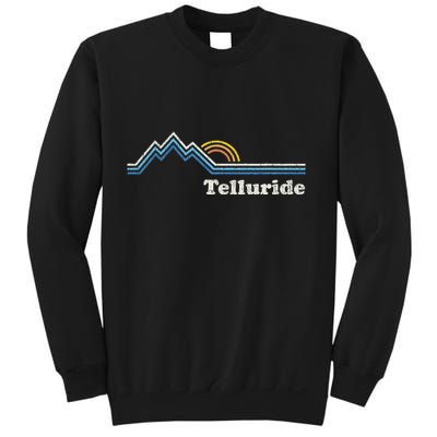 Retro Telluride Colorado Vintage Sunrise Mountains Sweatshirt