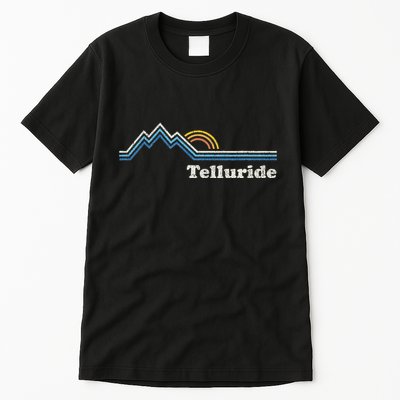 Retro Telluride Colorado Vintage Sunrise Mountains Tall T-Shirt