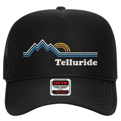 Retro Telluride Colorado Vintage Sunrise Mountains Trucker Hat