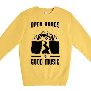 Road Trip Camping Vacation Summer Crew Travel Music Lover Cool Gift Premium Crewneck Sweatshirt