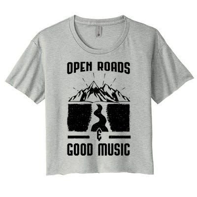 Road Trip Camping Vacation Summer Crew Travel Music Lover Cool Gift Women's Crop Top Tee