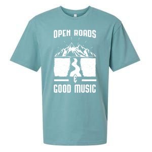 Road Trip Camping Vacation Summer Crew Travel Music Lover Cool Gift Sueded Cloud Jersey T-Shirt