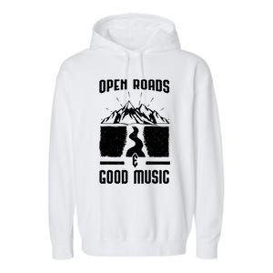 Road Trip Camping Vacation Summer Crew Travel Music Lover Cool Gift Garment-Dyed Fleece Hoodie