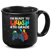 Ready To Crush 4th Grade Fourth Video Gamer First Day Boys 15oz Campfire Ceramic Mug