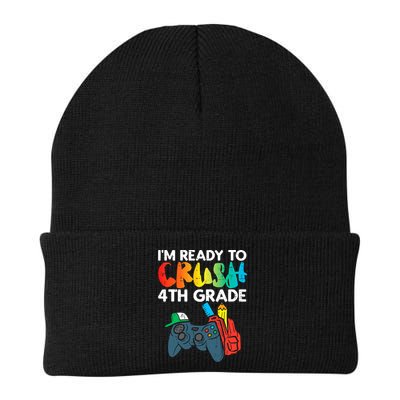 Ready To Crush 4th Grade Fourth Video Gamer First Day Boys Beanie