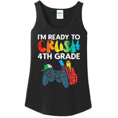 Ready To Crush 4th Grade Fourth Video Gamer First Day Boys Ladies Essential Tank