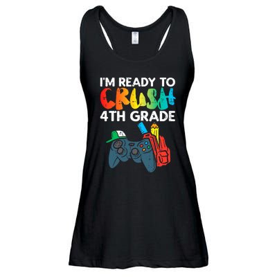 Ready To Crush 4th Grade Fourth Video Gamer First Day Boys Ladies Essential Flowy Tank