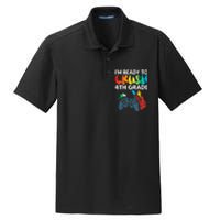 Ready To Crush 4th Grade Fourth Video Gamer First Day Boys Dry Zone Grid Polo