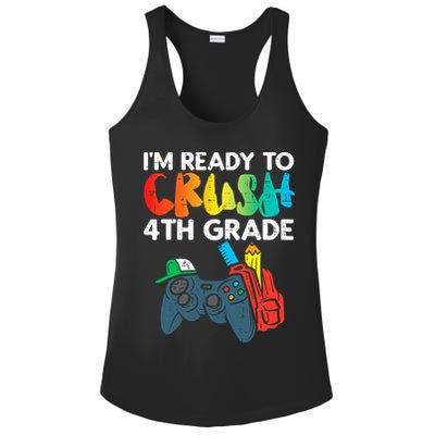 Ready To Crush 4th Grade Fourth Video Gamer First Day Boys Ladies PosiCharge Competitor Racerback Tank