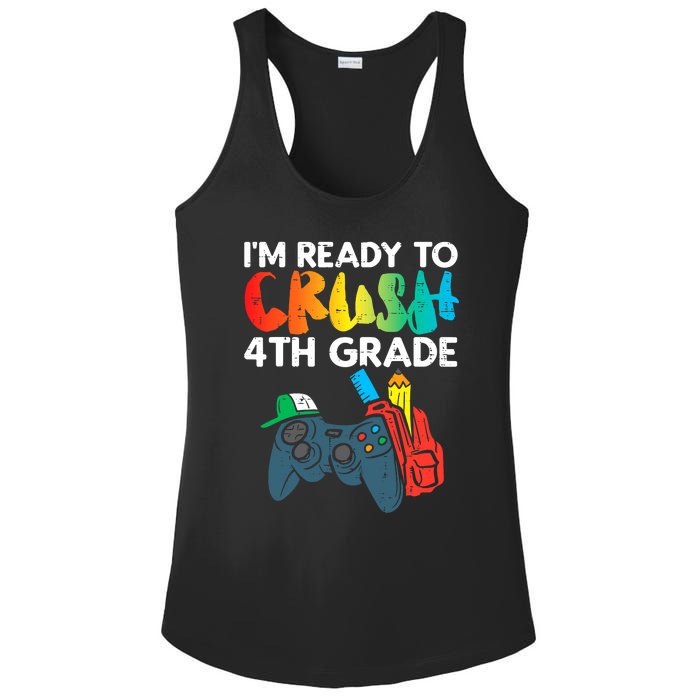 Ready To Crush 4th Grade Fourth Video Gamer First Day Boys Ladies PosiCharge Competitor Racerback Tank