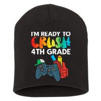 Ready To Crush 4th Grade Fourth Video Gamer First Day Boys Short Acrylic Beanie