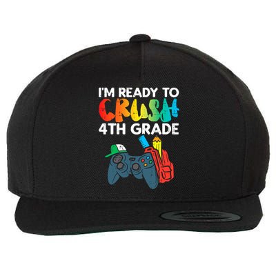 Ready To Crush 4th Grade Fourth Video Gamer First Day Boys Wool Snapback Cap