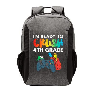 Ready To Crush 4th Grade Fourth Video Gamer First Day Boys Vector Backpack