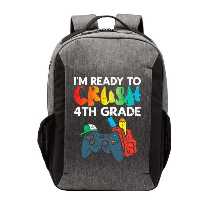 Ready To Crush 4th Grade Fourth Video Gamer First Day Boys Vector Backpack